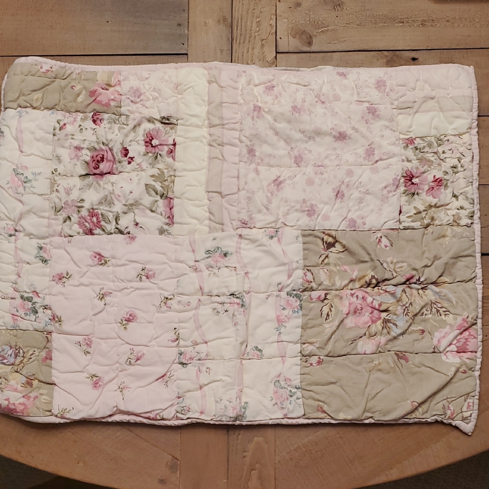 SALE Simply Shabby Chic Patchwork Quilted Pillow Sham